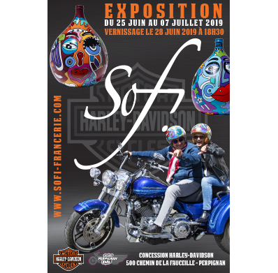 exposition artiste peintre dans les PO chez Harley-Davidson à Perpignan, concessionnaire moto