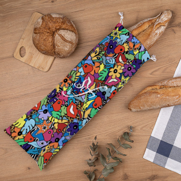 Sac de pain pour les cadeaux de noel originaux et colorés par Sofi artiste peintre France
