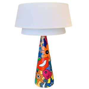 lampe à poser design originale et colorée par Sofi Francerie, artiste designer perpignan, claira dans les pyrénées orientales 66