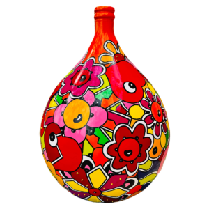 bonbonne dame jeanne collection love flowers par Sofi, artiste peintre France pour des créations colorées
