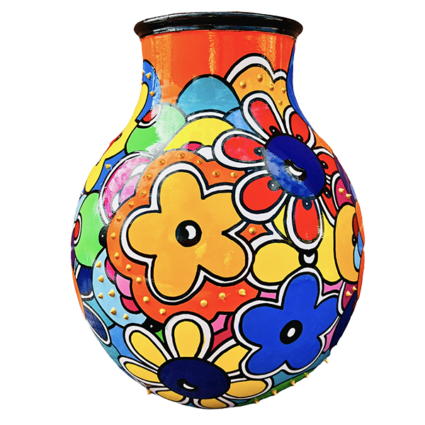 vase original et pièce unique réalisé par Sofi, artiste peintre sur Perpignan dans les PO