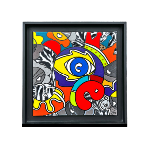 tableau complicité collaboration entre Sofi artiste peintre dans le 66 et Raphou, artiste costumière - pièce unique signée numérotée