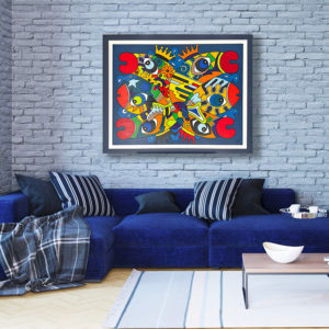 Tableau collection Bord de mer par Sofi, artiste peintre France pour des toiles colorées modernes, toile colorée, tableau coloré moderne et original