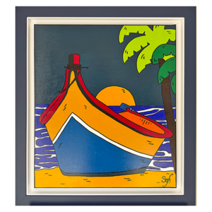 Tableau collection Bord de mer par Sofi, artiste peintre France pour des toiles colorées modernes, toile colorée, tableau coloré moderne et original