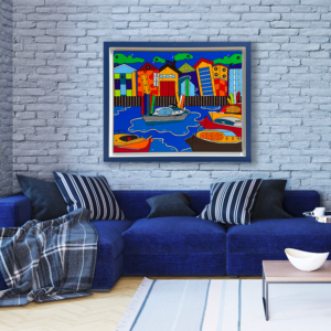 Tableau collection Bord de mer par Sofi, artiste peintre France pour des toiles colorées modernes, toile colorée, tableau coloré moderne et original