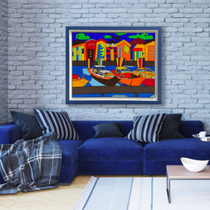 Tableau collection Bord de mer par Sofi, artiste peintre France pour des toiles colorées modernes, toile colorée, tableau coloré moderne et original