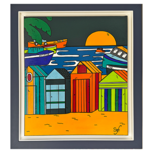 Tableau collection Bord de mer par Sofi, artiste peintre France pour des toiles colorées modernes, toile colorée, tableau coloré moderne et original