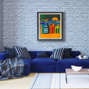 Tableau collection Bord de mer par Sofi, artiste peintre France pour des toiles colorées modernes, toile colorée, tableau coloré moderne et original