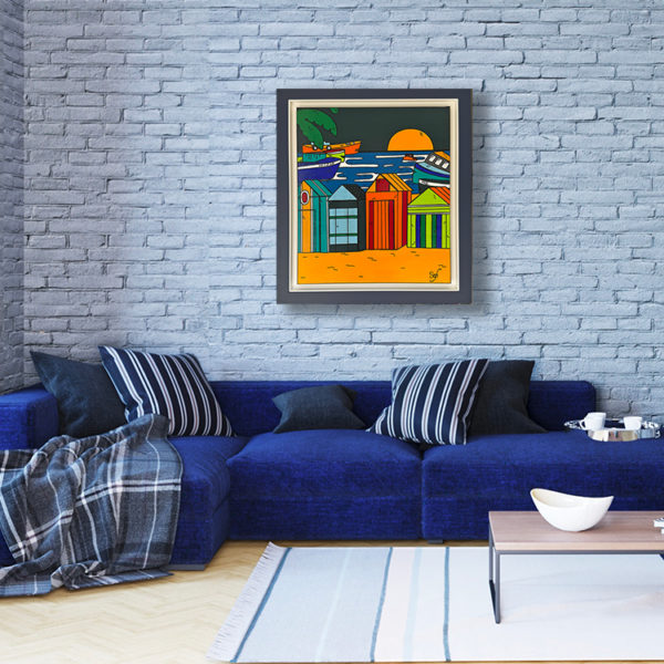 Tableau collection Bord de mer par Sofi, artiste peintre France pour des toiles colorées modernes, toile colorée, tableau coloré moderne et original