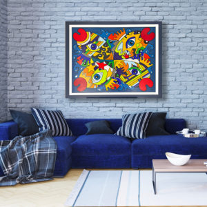 Tableau collection Bord de mer par Sofi, artiste peintre France pour des toiles colorées modernes, toile colorée, tableau coloré moderne et original