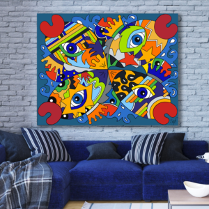 Tableau collection Bord de mer par Sofi, artiste peintre France pour des toiles colorées modernes, toile colorée, tableau coloré moderne et original