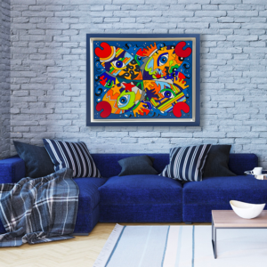 Tableau collection Bord de mer par Sofi, artiste peintre France pour des toiles colorées modernes, toile colorée, tableau coloré moderne et original