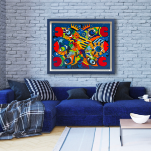 Tableau collection Bord de mer par Sofi, artiste peintre France pour des toiles colorées modernes, toile colorée, tableau coloré moderne et original