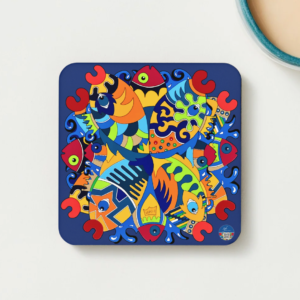 sous verre collection good fish - sous-verres colorés sur le thème des poissons