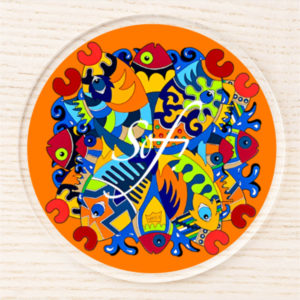 sous verres collection good fish - sous-verres colorés sur le thème des poissons, sous verre mer
